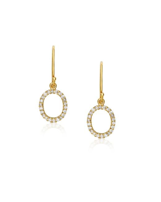 Preeti Sandhu Metallic Oval Drop Earrings
