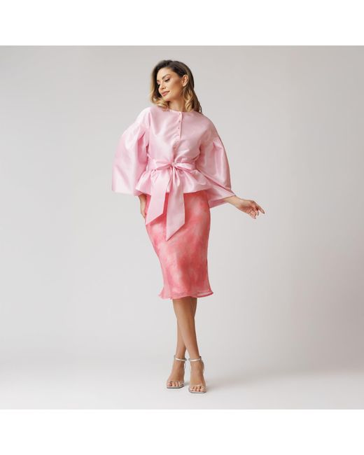 concept A trois Pink Sequin Skirt