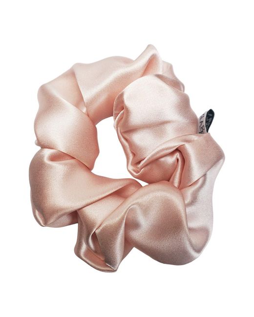 Scrunchie Jumbo XXL In Satin Champagne – Elastico Per Capelli, Donna, Made In USA