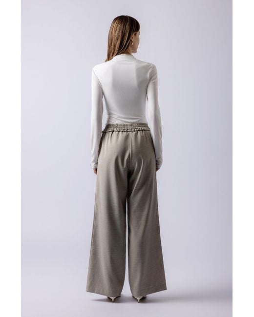 Lendrop Studios Gray Himari Elasticated Waist Suit Pant