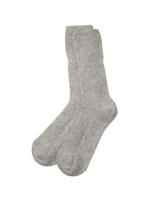 Cove Gray Cashmere Bed Socks