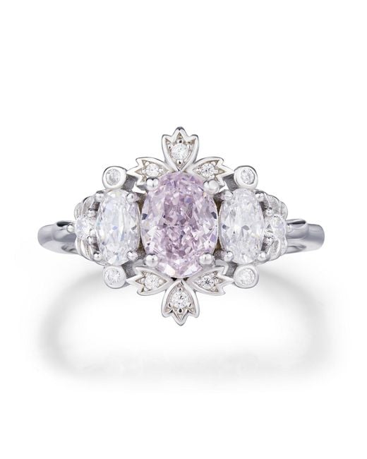 Azura Jewelry New York White Lilyshade Morganite Ring Vermeil