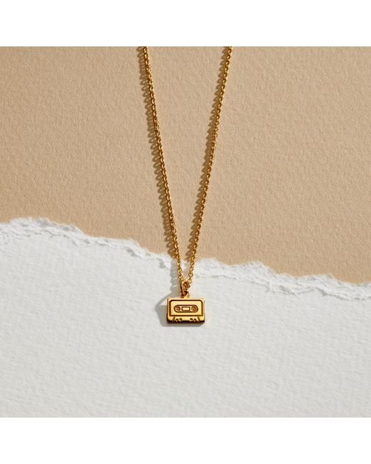 Posh Totty Designs Metallic Dinky Cassette Charm Necklace