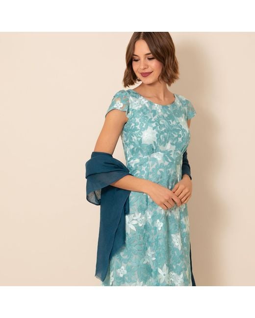 Alie Street London Blue Charlotte Lace Dress Antique Aqua