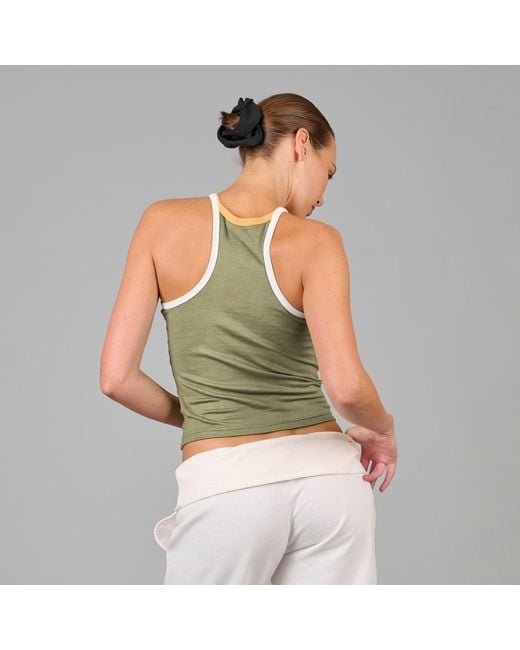 Love and Nostalgia Green Goody Two Shoes Rib Singlet