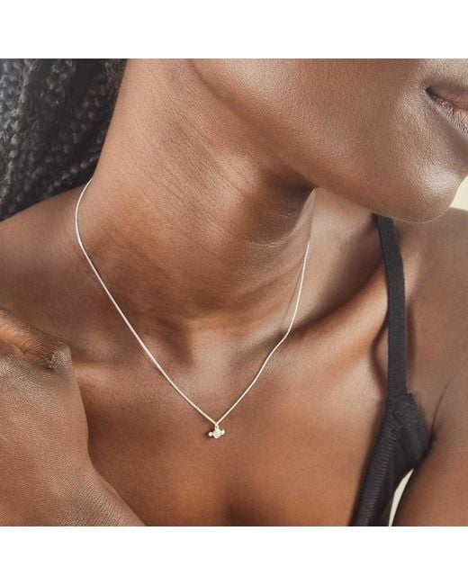 Lee Renee Metallic Opal & Diamond Necklace – Silver