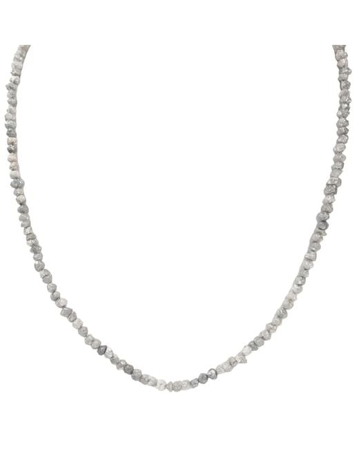 Rahul's Jewels Metallic 16"-19" Adjustable Length Genuine Diamond Rough Strand Necklace
