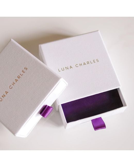 Luna Charles Metallic Heidi North Star Birthstone Necklace Plated April