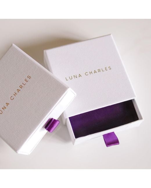 Luna Charles Metallic Heidi North Star Birthstone Necklace Plated April