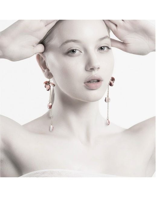 Laura Daili Metallic Ash Roses Drift Earrings