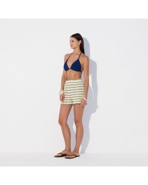 Thisisu Collection Natural Solea Striped Knit Beachwear Shorts