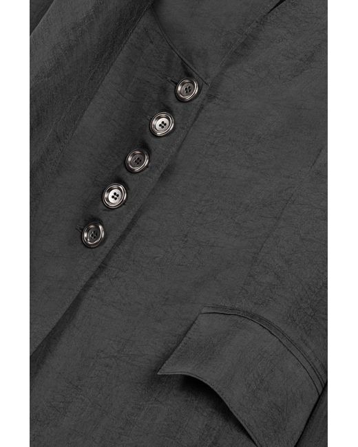Nocturne Black Asymmetrical Draped Tailored Jacket