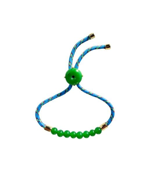 seree Green Paracord Jade Slider Bracelet