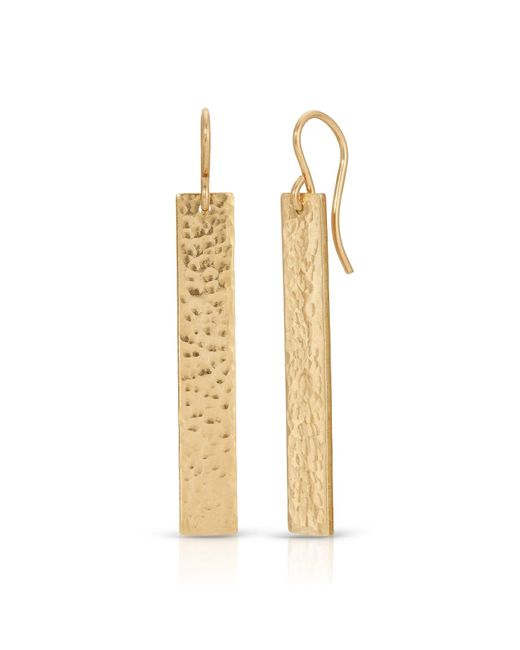 Heather Hawkins Jewelry Metallic Hand Hammered Bar Earrings