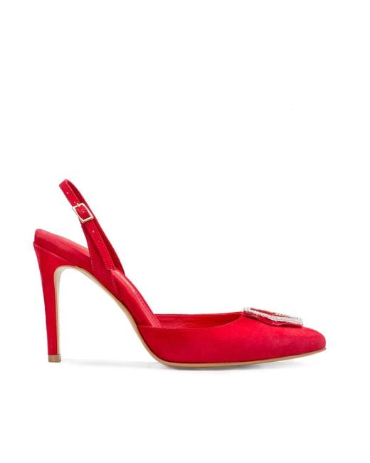 Ginissima Red Alice Shoes With Crystal