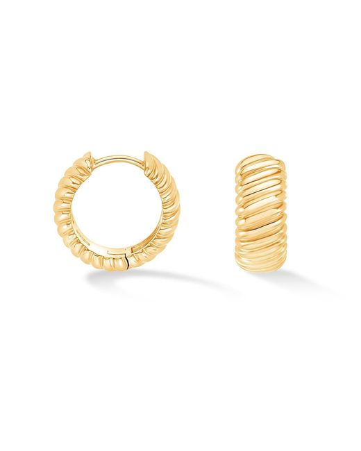 Dower & Hall Metallic Wide Twist Huggie Hoops