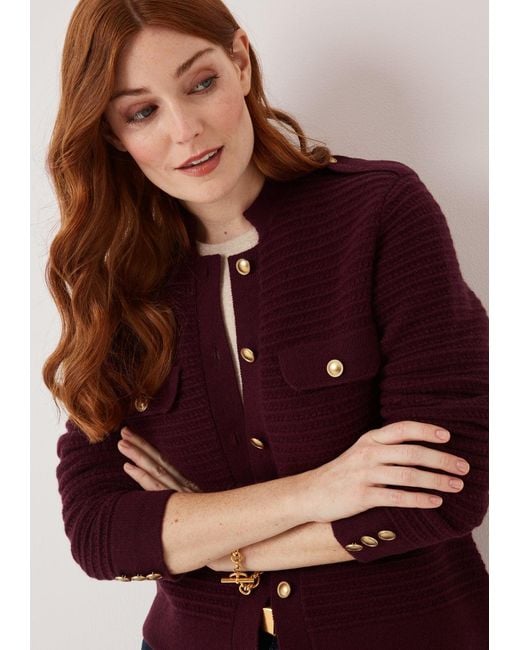 Loop Cashmere Purple Cashmere Military Jacket