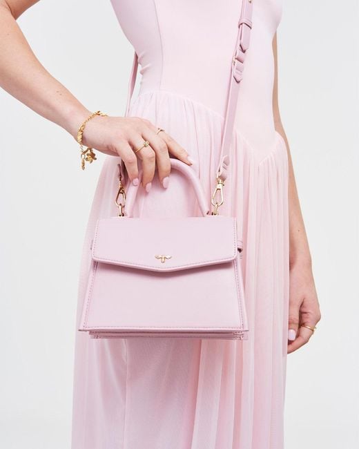 Fable England Pink Structured Tote Bag Small