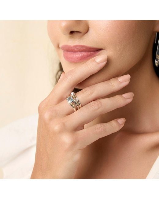Isla Silver White Topaz & Freshwater Pearl Statement Ring