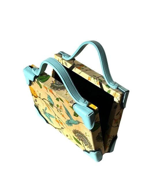 Simitri Blue Hummingbird Briefcase Bag