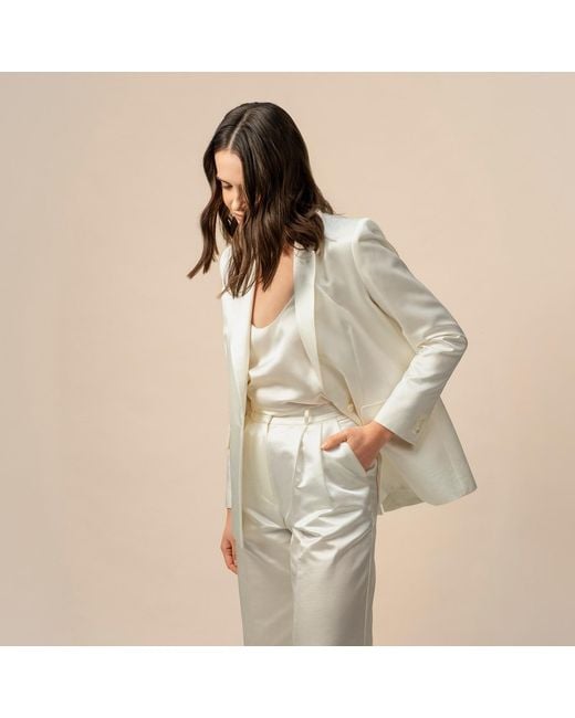 Anse Victorin Natural Claire Silk Cotton Blazer