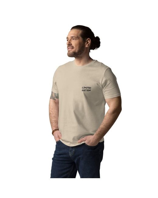 Anchor and Crew Natural Neutrals Desert Dust Limited Edition Annotations Organic Cotton T-Shirt for men