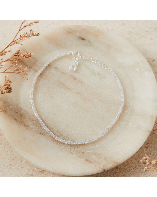 Esterah White Classic Tennis Bracelet