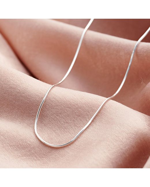 Posh Totty Designs Metallic Sterling Snake Chain Necklace
