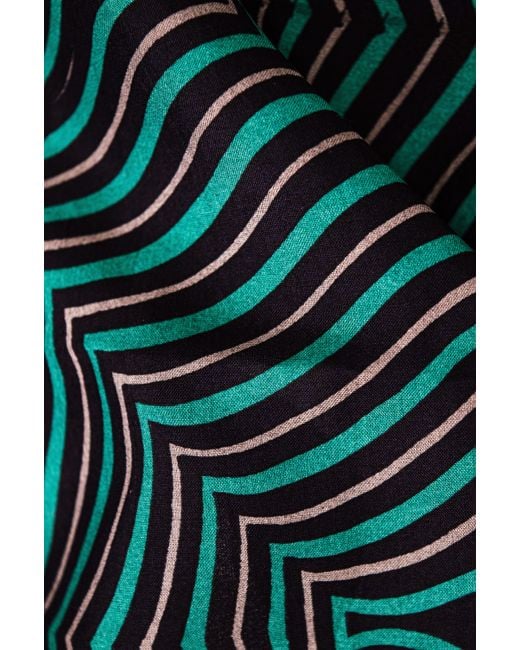 Stovaria Green Pure Silk Strappy Camisole Top With Tie Front