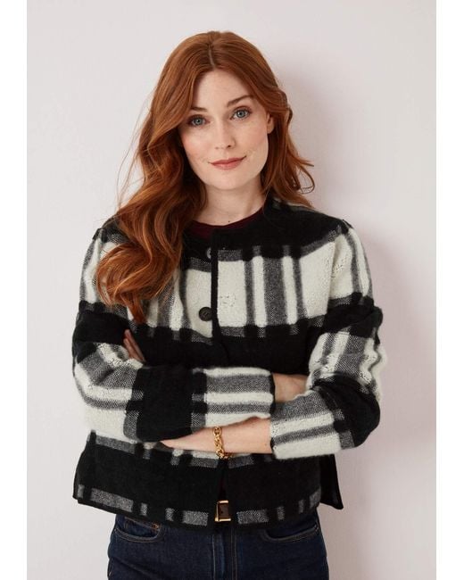Loop Cashmere Black Reversible Check Jacket