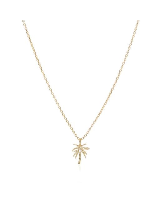 C.J.M Metallic Palm Necklace