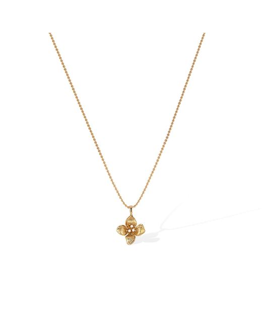 Retro Chic Metallic Blossom Pendant