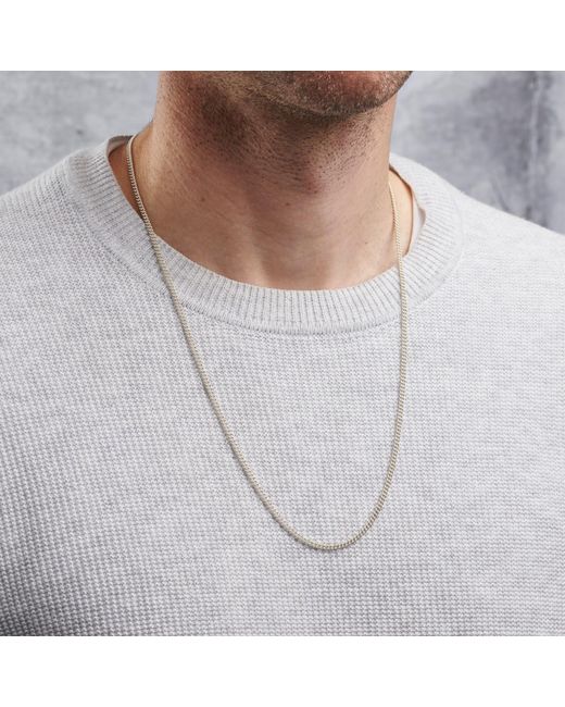 Posh Totty Designs Metallic Mens Sterling Silver Curb Chain for men