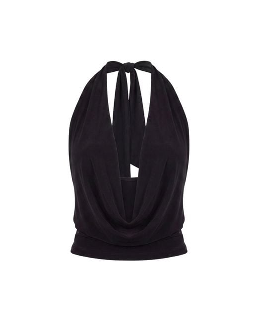 Alia Studio Black Frisson Top