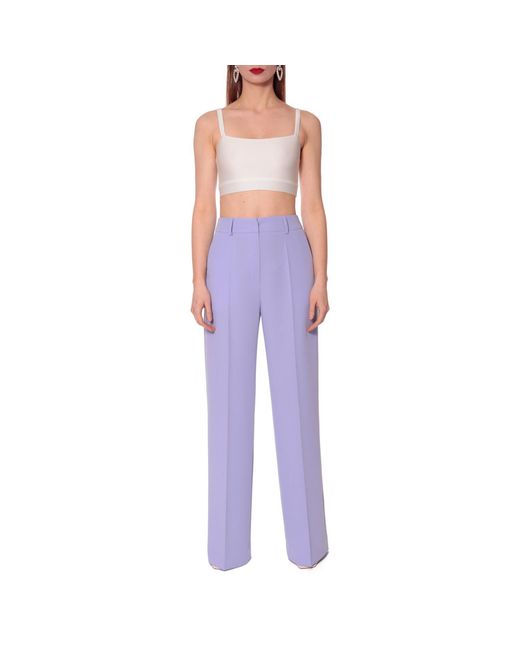AGGI by HALEWSKI Purple Suzie Lavender High Waist Wide Leg Trousers