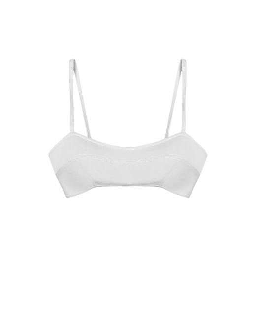 Nocturne White Structured Spaghetti Strap Top