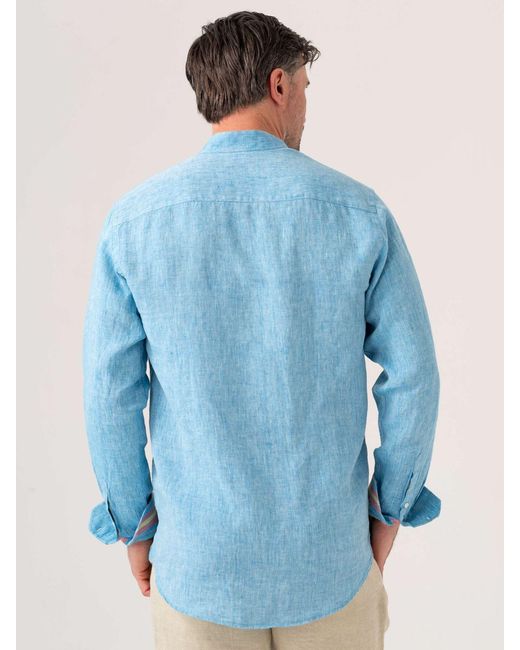 Koy Clothing Blue Linen Shirt for men