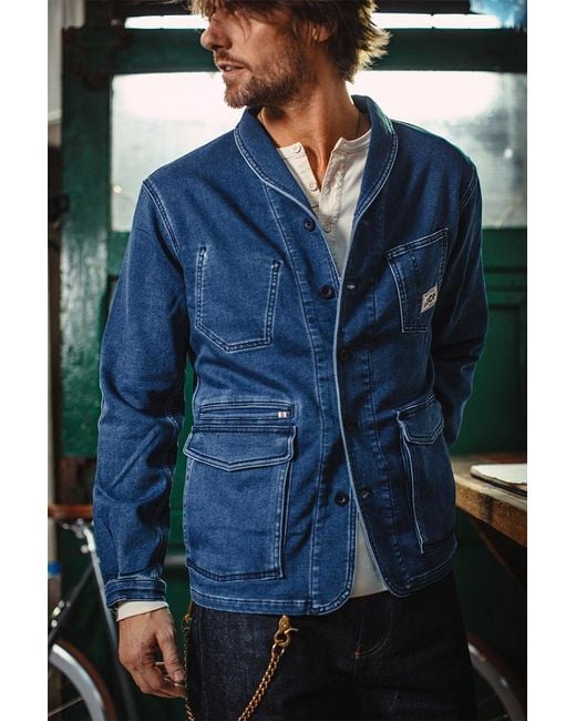 &SONS Trading Co Blue Crafter Wash Chore Jacket for men