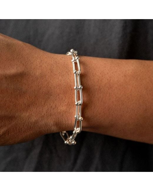 Belinda Jewelz Metallic Beaded Paperclip Bracelet for men