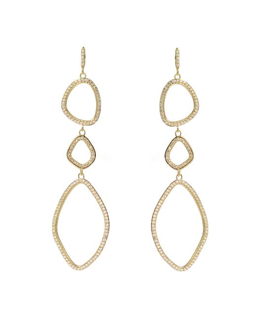KAMARIA Metallic Organic Triple Shape Dangle Earrings