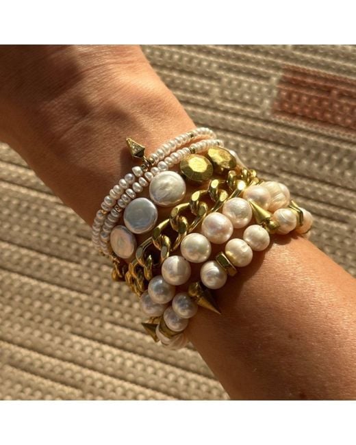 Rachel Nathan Metallic On Point: Pearl Bracelet