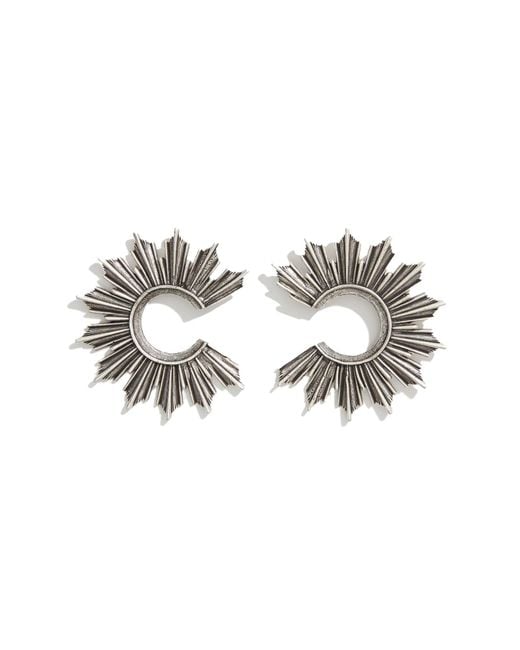 Lovard Metallic Sunburst Earrings