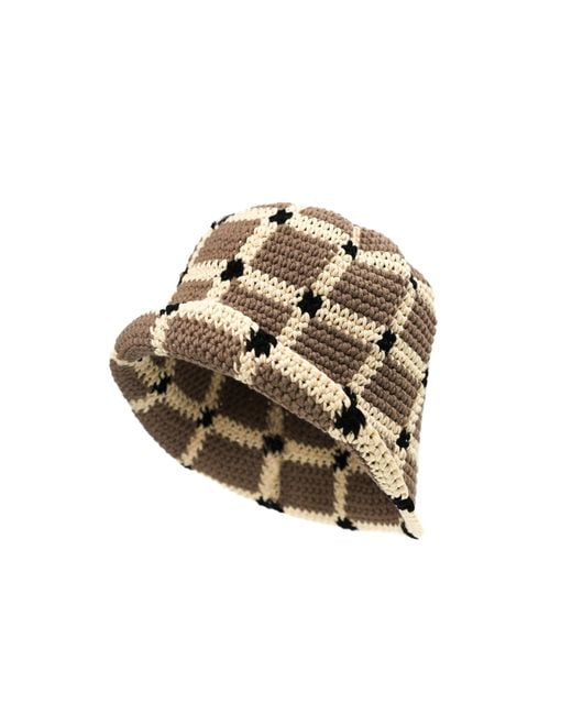 Hotpot Variety Brown Crocheted Bucket Hat