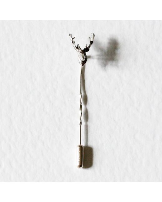 Lee Renee Metallic Stag Tie Pin/Twist Tie Pin – for men