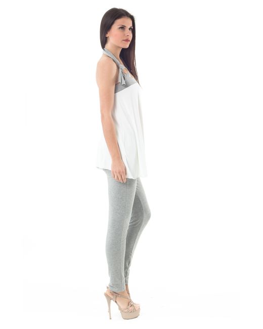 Conquista White Halter Neck Tunic