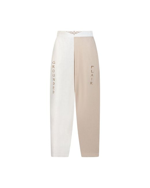 Grounded Flair White Neutrals The Galini Pant
