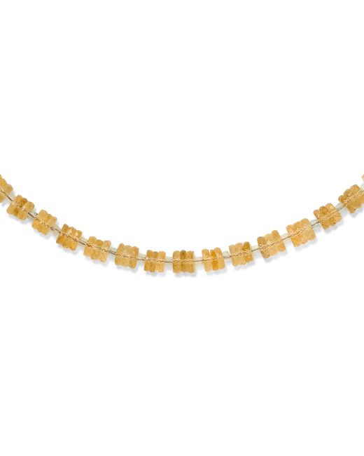 Bombyx House Metallic Birthstone November Citrine Heishi Necklace