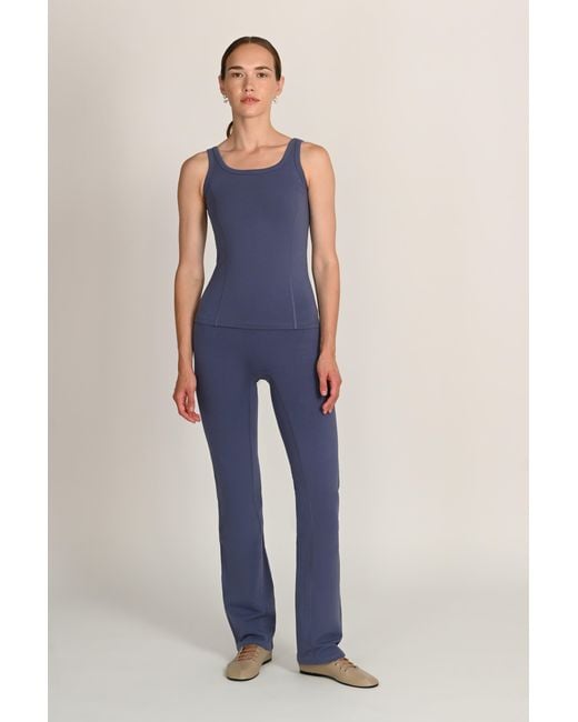 The Koozy Blue Jasmin Square Neck Vest