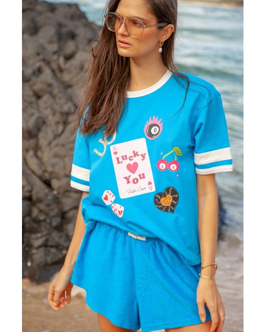 Palm Collective Blue Feeling Lucky T-Shirt
