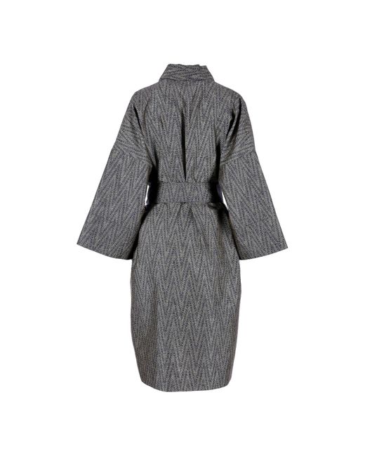 Decoflux Home Gray Cotton Maternity Robe Twist Dark, Mt